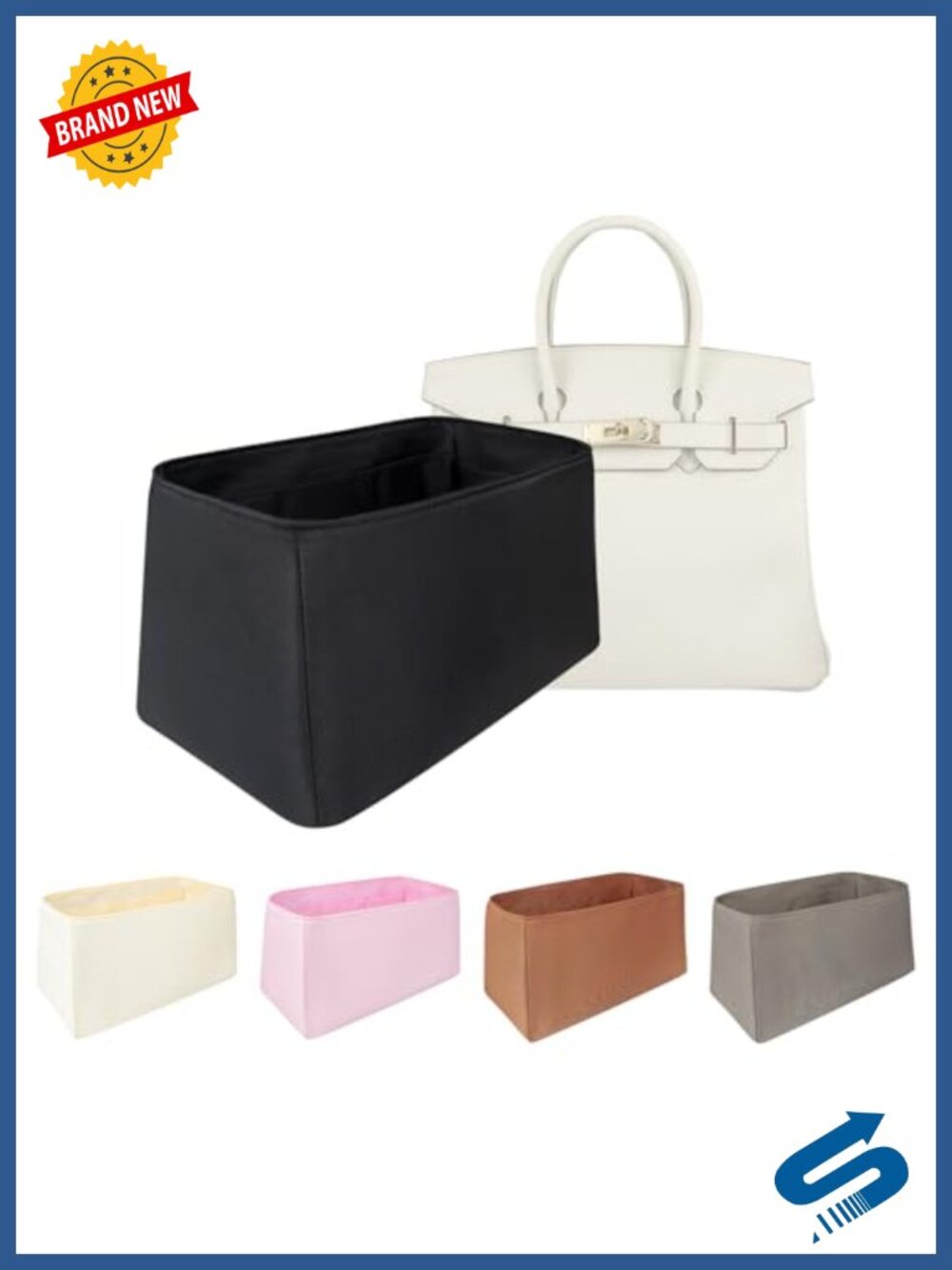 Bag Organizer Insert for Birkin 20/25/30/35/40/45 - Waterproof Nylon Handbag